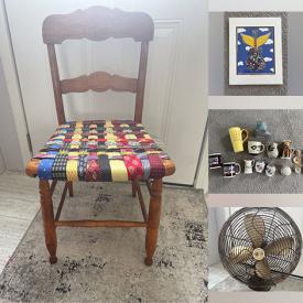 MaxSold Auction: This online auction includes vintage toys, vintage magazines, antique chair, DVDs, books, record albums, electronics, kitchenware, and more!