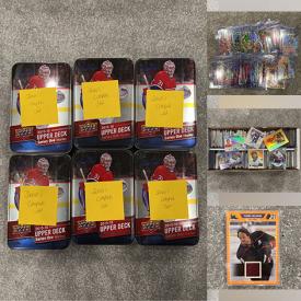 MaxSold Auction: This online auction features cards such as soccer player cards, Star Wars, Dragon Ball Z, Pokemon, hockey cards, James Bond movie cards, Royal Family cards, vintage Batman cards, Dragon Shield decks, PGA Tour Pro cards and much more!