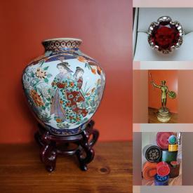 MaxSold Auction: This online auction features Royal Doulton, sterling silver jewelry, Capodimonte, MCM sectional sofa, wicker rocking chair, carved wood masks, fine china, costume jewelry, Murano art glass, lamps and much more!