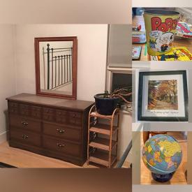 MaxSold Auction: This online auction features signed watercolour painting, hockey cards, Popeye collectibles, globes, vintage comics, collector tins, vintage books, furniture such as wood buffet, recliner chair, and wood dressers, CDs, albums and much more!