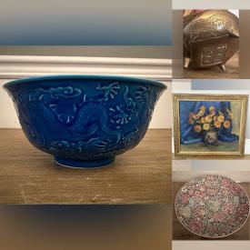 MaxSold Auction: This online auction features diamond and sapphire jewelry, antique vases, Indigenous artwork, antique oil paintings, antique books, fine china, sterling silver, collector coins and much more!