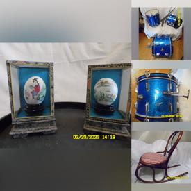 MaxSold Auction: This online auction features telescope, drum set, die-cast cars, desk lamps, Salvador Dali prints, cake pans, art glass, jewelry and much more!