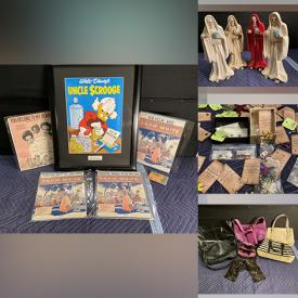 MaxSold Auction: This online auction features collectibles such as vintage paper ephemera, vintage books, and vintage signs, home decor, fashion jewelry, handbags, signed artwork and much more!