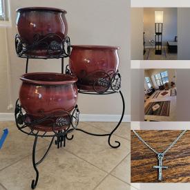 MaxSold Auction: This online auction features items such as Planters & Stand, Tables, Lamps, Clothes, Jewelry, Storage drawers, Shelves, Ladies\' tops, Rugs, Toasters, Lady\'s tops, Bathroom supplies, Dinning chairs, Sofas, Ladders, HDTVs, Bedroom dressers and much more!