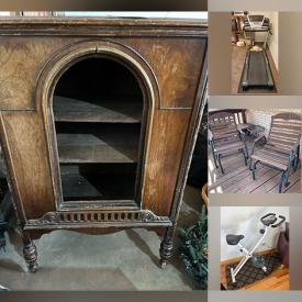 MaxSold Auction: This online auction features framed wall art, Yamaha keyboard, Lenox, silverplate, furniture such as entertainment centers, end tables, pine secretary, dressers, oak dining table, and office chairs, area rugs, costume jewelry, glassware, exercise equipment, power tools and much more!