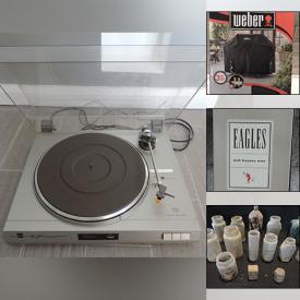 MaxSold Auction: This online auction features turntable, CDs, music DVDs, vintage bottles, CD holders and much more!