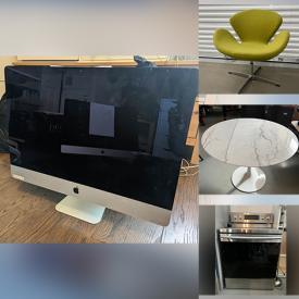 MaxSold Auction: This online auction features barstools, marble table, electric stove, MCM chair, printer, Eames-style office chairs, Ikea drawer units, Ikea wheeled storage cubes, Eiffel chairs, refrigerators, iMac computers, Ikea desks, mirrors, TV and much more!