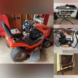 MaxSold Auction: This online auction features lawn tractor, yard tools, push mower, power & hand tools, upright freezer, rolling toolbox, fishing gear, sports equipment, snowblower, welding tools, desks, antique furniture, sterling silver spoons, plumbing supplies, painting supplies and much more!