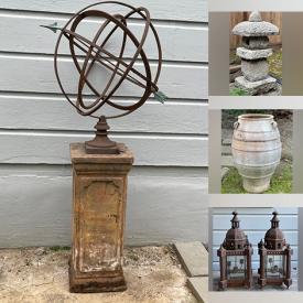 MaxSold Auction: This online auction features planters, garden art, wrought iron tables, garden lanterns, antique transom windows, power & hand tools, office chair, bike and much more!