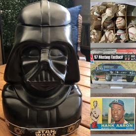 MaxSold Auction: This online auction features sports collectibles, model car kits, new fast food toys, non-sports cards, NIB die-cast cars, Star Wars collectibles, cameras, bar sign, chain saw, comics, banknotes and much more!