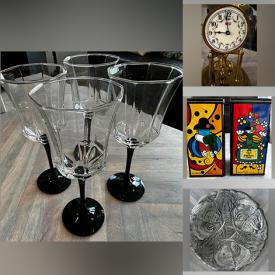 MaxSold Auction: This online auction features Robert Bateman print, Tom Thomson print and other wall art, Luminarc aqua wine glasses, Capodimonte, dog supplies, James Dixon & Son flask, CDs, singing Elmo, Tony Carter ceramic teapot, kitchenware, games, vintage neckties, decor, wood hat box, camping items, Grand Marnier tins, accessories, Soapstone decor, retro dining chairs, jewelry stands, Chalkware wall art and much more!