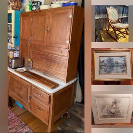 MaxSold Auction: This online auction features antique Hosier cabinet, power tools, coins, snowblower, collector plates, hats, oil lamps, embroidery yarn, Sadler teapot, PEZ dispensers, antique hunting prints, art pottery, women’s clothes and much more!