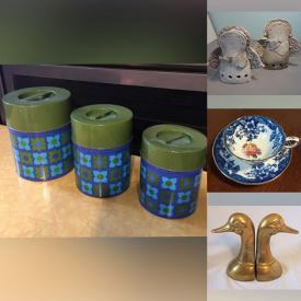 MaxSold Auction: This online auction features Disney collectibles, jewelry, comics, vintage kitchen items, beer steins, art pottery, teacup/saucer sets, art glass, toys, kids books, salt & pepper shakers, stone carvings, thimble collection, stamps, crock, sports trading cards and much more!