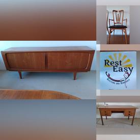 MaxSold Auction: This online auction features items such as desks, Vintage Photographs, Lamps, tables, Dried flowers, Chairs, Dining tables, Credenzas, mirrors, Cameras, Ceramic figures, Wall art and much more!