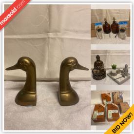 MaxSold Auction: This online auction features vintage whiskey bottle lamps, shoes, yarn, dollhouse, vintage doll bed, wall art, silverplate, stools, curtains, roasting pan, air fryer, sewing machine, Samsung TV, silver poodle decor, small kitchen appliances, coolers, clothing, exercise equipment and much more!