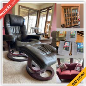 MaxSold Auction: This online auction features vegan leather recliner, Papa San-styled chair, bar stools, MCM-style mugs, small kitchen appliances, area rug, Lazyboy sofas, antique wooden beds, desk, sewing machine, printer, games, puzzles, dovetail jig, ping pong table, doll houses, power & hand tools, tiller, garden tools and much more!