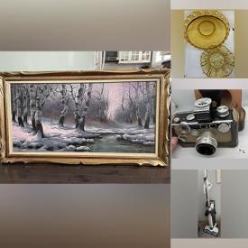 MaxSold Auction: This online auction features fashion jewelry, art glass, framed wall art, teacup/saucer sets, Hoselton pieces, carnival glass, Snow Babies, amber glass, 925 jewelry sets, vinyl records, sleeping bags and much more!