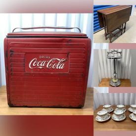 MaxSold Auction: This online auction features a portable AC unit, vintage Coca-Cola cooler, vintage Hitachi turntable, Sony receiver and other electronics, furniture such as a swivel games table, bar stool, vintage dropleaf table, folding table and others, Paragon, Hammersley, vintage Meakin, Royal Albert and other china, figurines, vintage Mickey glassware, picture frames, cutlery, vintage Imariware, vintage wool hats, Junghans German clock, silverplate flatware, home hardware, Conair foot spa, MCM serving platters, CDs, accessories, Featherlite ladder and much more!
