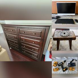 MaxSold Auction: This online auction features inflatable paddleboard, furniture such as glass dining table, sleigh bed, bedside tables, Palliser leather sectional, and chest of drawers, n45 RPM records, Microsoft tablet, external hard drives, power tools, and much more!