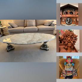 MaxSold Auction: This online auction features mirrors, rugs, stone-top tables, crystal stemware, cameras, small kitchen appliances, Royal Doulton figurines, sewing machine & accessories, Limoges, office supplies, stationary bike, hand tools, upright freezer, Cuckoo Clock and much more!