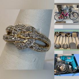 MaxSold Auction: This online auction features bicycles, sports equipment, power tools, computer accessories, coin collections, collector reference books, framed artwork, 10k gold and sterling silver jewelry and much more!