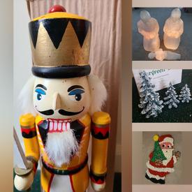 MaxSold Auction: This online auction features vintage Christmas decorations, nativity figures, Boyd’s bears, Dept 56 & Rockwell Christmas village pieces, Lenox Christmas figures & ornaments, wooden nutcrackers, Christmas bells, holiday table linens, cookie jars, electric candles, holiday music boxes, and much more!