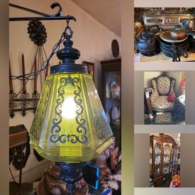 MaxSold Auction: This online auction features sterling silver, wall art, costumes jewelry, Limoges, furniture such as end tables, curio cabinet, dining table with chairs, vintage Bassett dresser, lingerie chest and vintage chairs, lamps, home decor, yard tools, DVDs, power tools and much more!