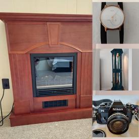 MaxSold Auction: This online auction features electric fireplace, NIB jewelry sets, curio cabinet, Cloisonne vase, cameras, pet products, power & yard tools, lawnmower and much more!