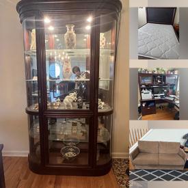 MaxSold Auction: This online auction features a Cabinet, Bed frame, Office desk & chair, Sideboard, Vases, Bowls, Couch, Coffee table, Vintage table, Handweights, Lenox china, Purses, Bolt cutters, Extension cords and much more!