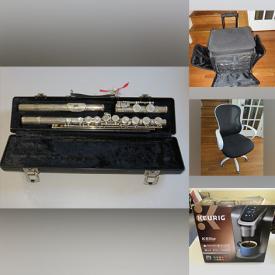 MaxSold Auction: This online auction includes new items such as scrapbook kits, electronics, dishware, DVD sets, craft kits, light fixtures, faucets, Nike watch, and electrical supplies, flute, office chair, outdoor chairs and much more!