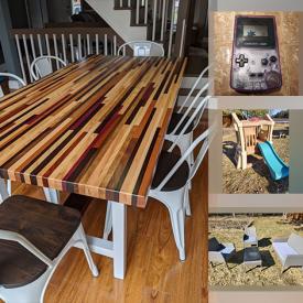 MaxSold Auction: This online auction features custom butcher’s block table, patio sets, board games, books, Gameboys, GameCubes, outdoor play structures, tools, GE refrigerator, Danby freezer, small kitchen appliances and much more!