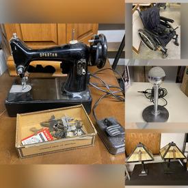 MaxSold Auction: This online auction features vintage sewing machine, small kitchen appliances, binoculars, power & hand tools, TVs, oil lamps, printers, scent diffusers, decorative spoon collection, heaters, stained leaded glass table lamps, framed wall art, vintage radio and much more!