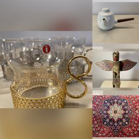 MaxSold Auction: This online auction features 925 silver and 10k gold jewelry, framed artwork, Persian rugs, vintage china, home decor, pottery, art glass and much more!