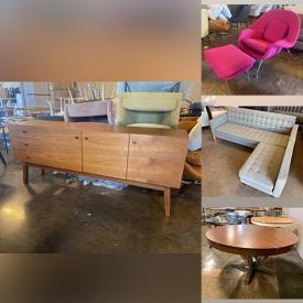 MaxSold Auction: This online auction features furniture such as dining tables, reproduction womb chair and other chairs, shelving units, sectional sofa, walnut media unit, dressers, side tables, coffee tables, nightstands, bench, stools and others, wall art, mirrors and much more!