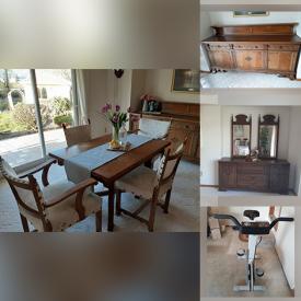 MaxSold Auction: This online auction features dining room table with chairs, bedroom set, stationary exercise bike, home decor and more!