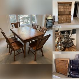 MaxSold Auction: This online auction features dining room table & chairs, buffet & hutch, desk & chair, hideabed loveseat, bedroom furniture and much more!