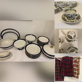 MaxSold Auction: This online auction features Ridgway of Staffordshire china, summer hats, kilts, carved birds, jewelry, designer shoes, small kitchen appliances, leather jacket and much more!