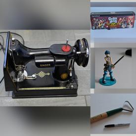 MaxSold Auction: This online auction features Mikasa servingware, books, glass dragon egg, blown glass fish and other glass decor, Pampered Chef items and other kitchenware, linens, clothing, mannequin, clothing size tags, Frigidaire upright freezer, K’nex, Funko Pop, stuffed animals and other toys, gardening supplies, yard tools, anime figurines, comic books, bowling balls, projector, laptop stand, benches, tables, Singer sewing machine, sewing equipment, fabric, organizers, seed starter and much more!