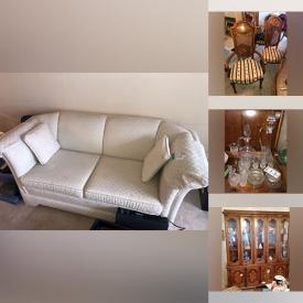 MaxSold Auction: This online auction features crystalware, furniture such as love seat, lacquer tables, wingback chairs, sofa, and wood dining table, power tools, hardware, lamps, area rugs, records and much more!