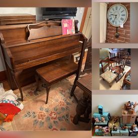MaxSold Auction: This online auction features furniture such as dressers, chairs, bedframes, shelving units, desk, bookcases, nightstands, rocking chair, washstand, Heintzman upright piano, drop leaf table and others, media, miniature tea sets, books, Limoges dishware, kitchenware, small kitchen appliances, PenDelfin figures, clock, vintage cutlery, seasonal decor, clothing, accessories, office supplies, vintage cameras, lamps, ladder and much more!