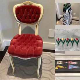 MaxSold Auction: This online auction features Escape Room games, folk art, furniture such as vintage slipper chair, vintage display table, and antique oak stand, golf equipment, glassware, airbrush and much more!
