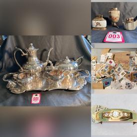 MaxSold Auction: This online auction features hockey and baseball trading cards, vintage Jello hostess nautical coins, Markham bicentenary paperweight, vintage pins, tins, vintage dresser set, costume jewelry, comics, coins, vintage cameras, kitchenware, Lacrosse sticks, vintage fishing gear, Wade tea figures, Noritake, silverplate tea set, vintage stamps, vintage soap, Kerosene lamps, vintage table lighters and much more!