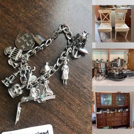 MaxSold Auction: This online auction features Belleek pottery, sterling silver jewelry, framed wall art, sports memorabilia, furniture such as Princeville cabinet, leather recliner couch, dressers, end tables, vanity, benches, Bombay desk and IKEA chairs, lamps, electronics, plants, exercise equipment, antique stationery, kitchenware and much more!
