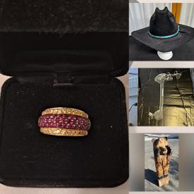 MaxSold Auction: This online auction features jewelry such as 10k gold rings, new Hampton Bay ceiling fan, vintage lures, signed framed wall art, ornate side table, patio set, hand tools, blankets, diecast cars, Thule bike rack and much more!