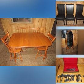 MaxSold Auction: This online auction features furniture such as artist light table, wooden chairs, armchairs, nightstand, dresser and cupboards, small kitchen appliances, vintage porcelain, home decor, table saw, electrical supplies, kitchenware, area rugs and much more!