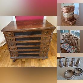 MaxSold Auction: This online auction features framed paintings, Indigenous artwork, sterling silver, furniture such as armchairs, upholstered sofas, end tables, vintage buffet, MCM style chairs, electric recliner and corner cabinet, ceramic bowls and sculptures, stained glass lamp, books, small kitchen appliances, stemware and much more!