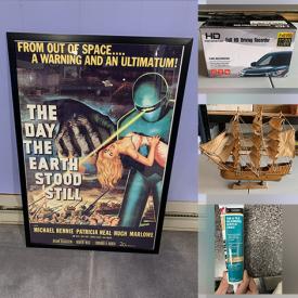 MaxSold Auction: This online auction features new paintable caulk, sports collectibles, movie posters, marbles, pocket tools, painting supplies, coins, hand tools, new dash camera, office supplies, vintage postcards, decorative wooden boats, vintage newspapers & magazines and much more!