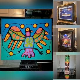 MaxSold Auction: This online auction features with various items such as Original Painting, Art Print, Solid Totem Pole, Buddha, Holiday Barbie, Vase, Painting On Canvas, Map Of Great Brittain, and Original Sketch.