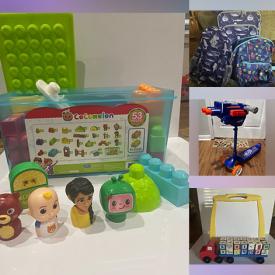 MaxSold Auction: This online auction features toddler luggage, toys, outdoor toys, toddler shoes, learning toys and much more!