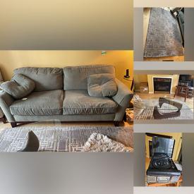 MaxSold Auction: This online auction features Chairs, Couch, Rugs, Tables, Beds, Coffee tables, Books, Stools, Tablecloths, TEAC Turntable, Gift wraps, Plates & Bowls, Cabinet, Hamper, Dresser, Vases, Candlesticks, Pots & Pans, Glassware, Step ladder and much more!